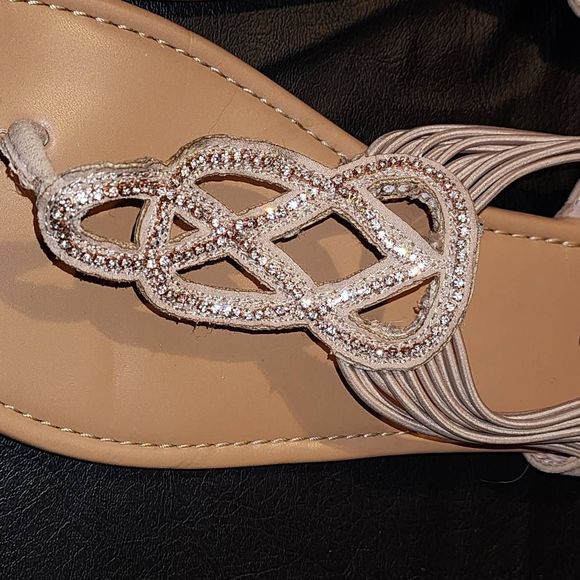 Torrid Womens Tan Embellished Sandals 10 - Picture 2 of 3